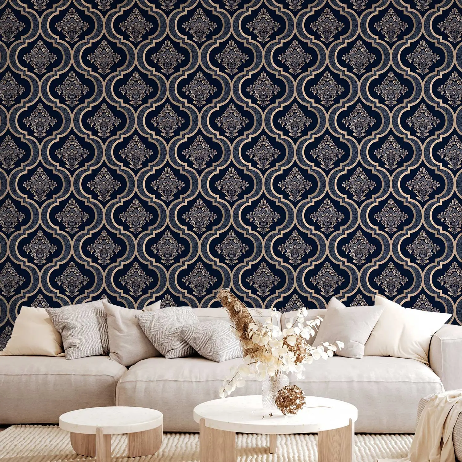 Modern geometric wallpaper pattern