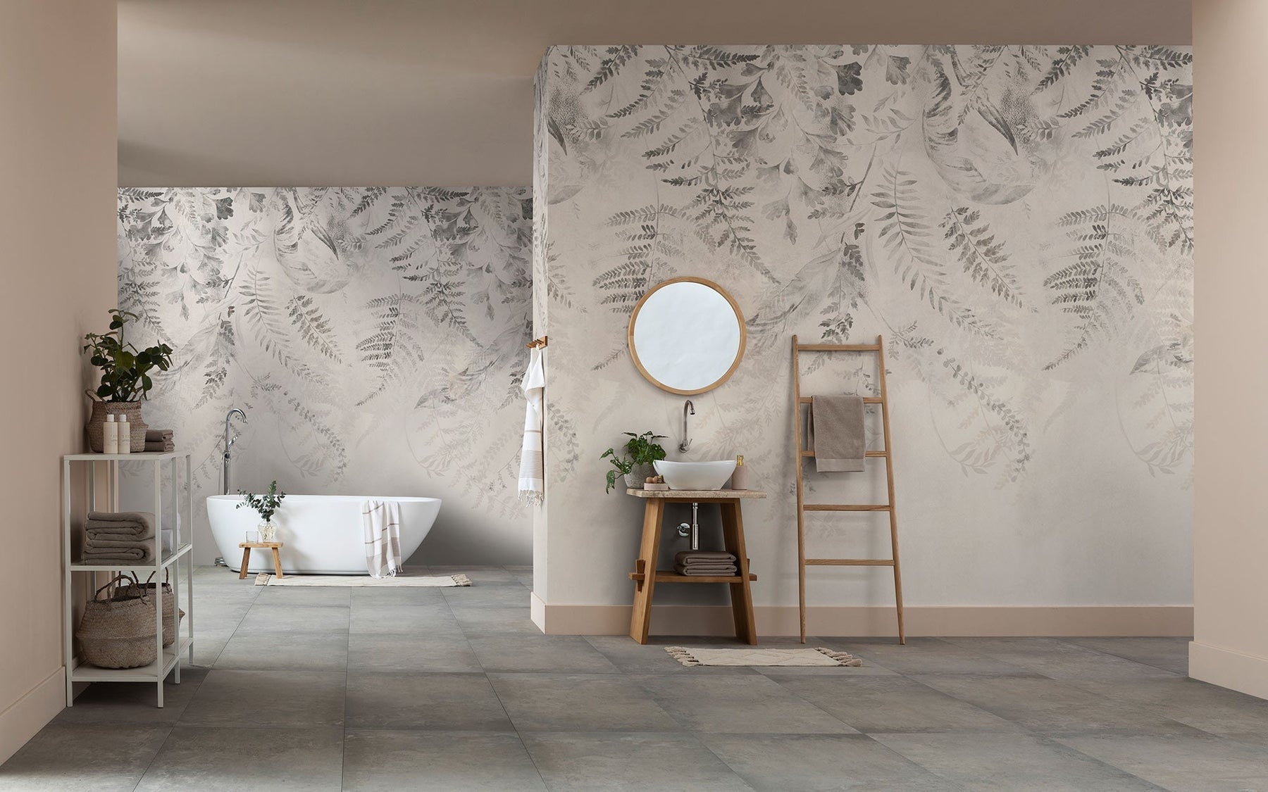Accent wall wallpaper installation